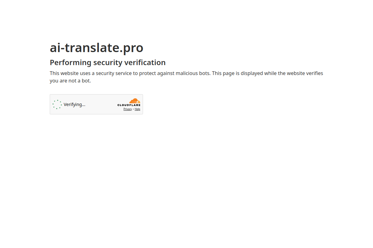 Screenshot of the AI-Translate website