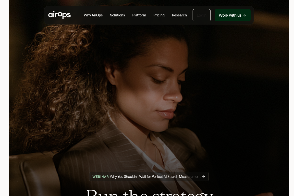 Screenshot of the AirOps website