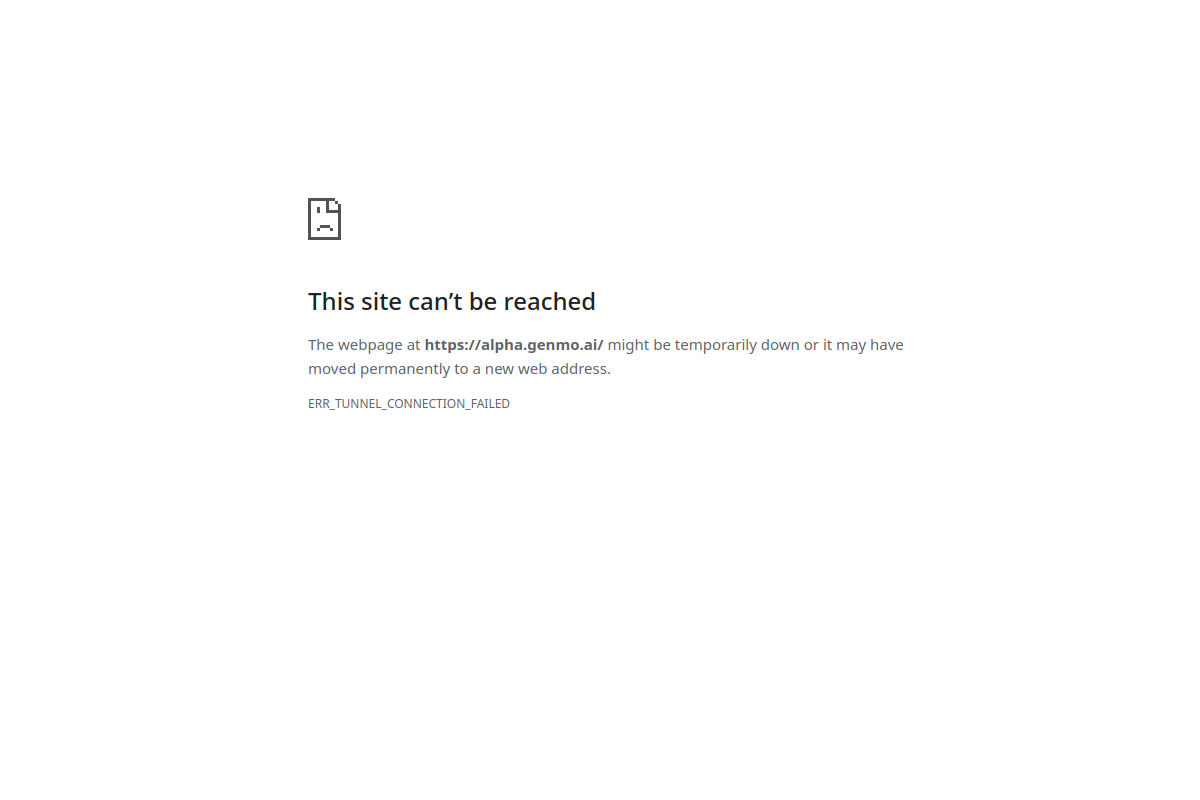 Screenshot of the Genmo website