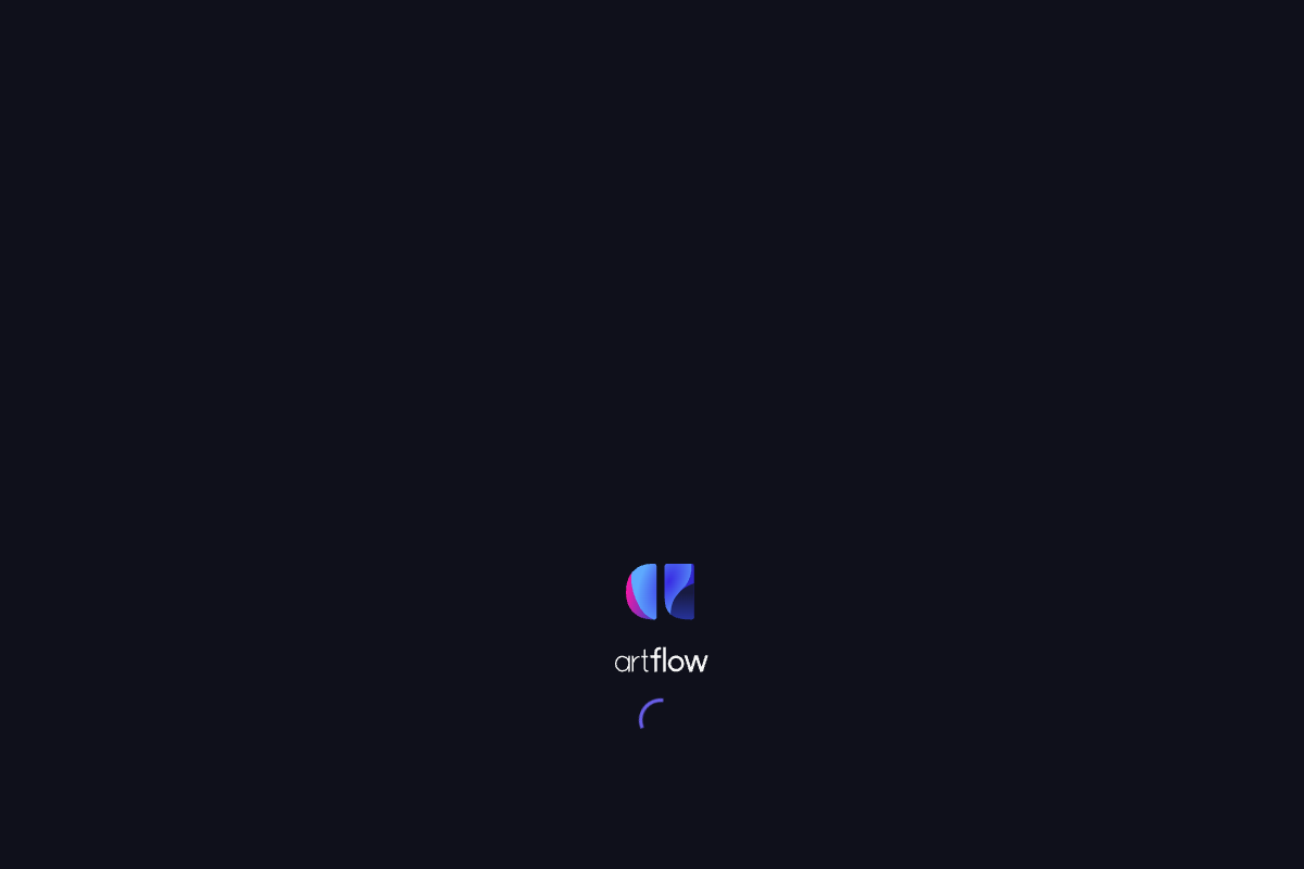 Screenshot of the Artflow website