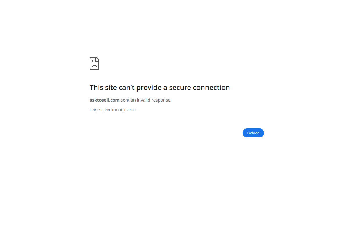 Screenshot of the AskToSell website