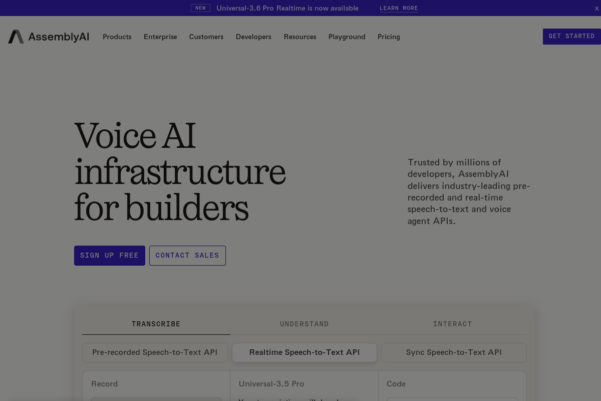 Screenshot of the Conformer2 website