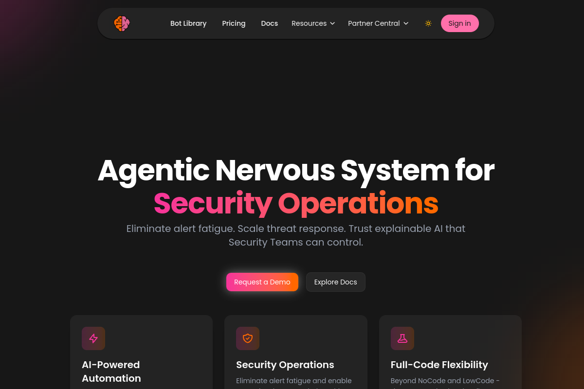 Screenshot of the autobotAI website