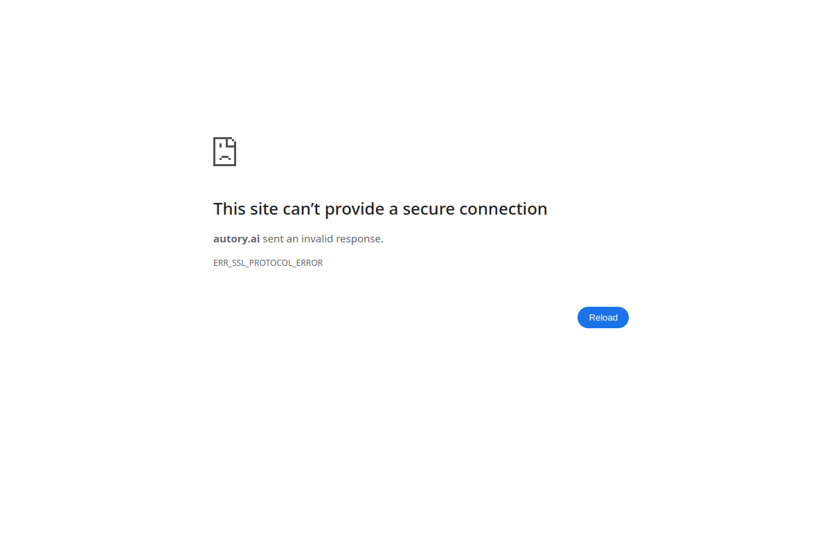 Screenshot of the Autory website