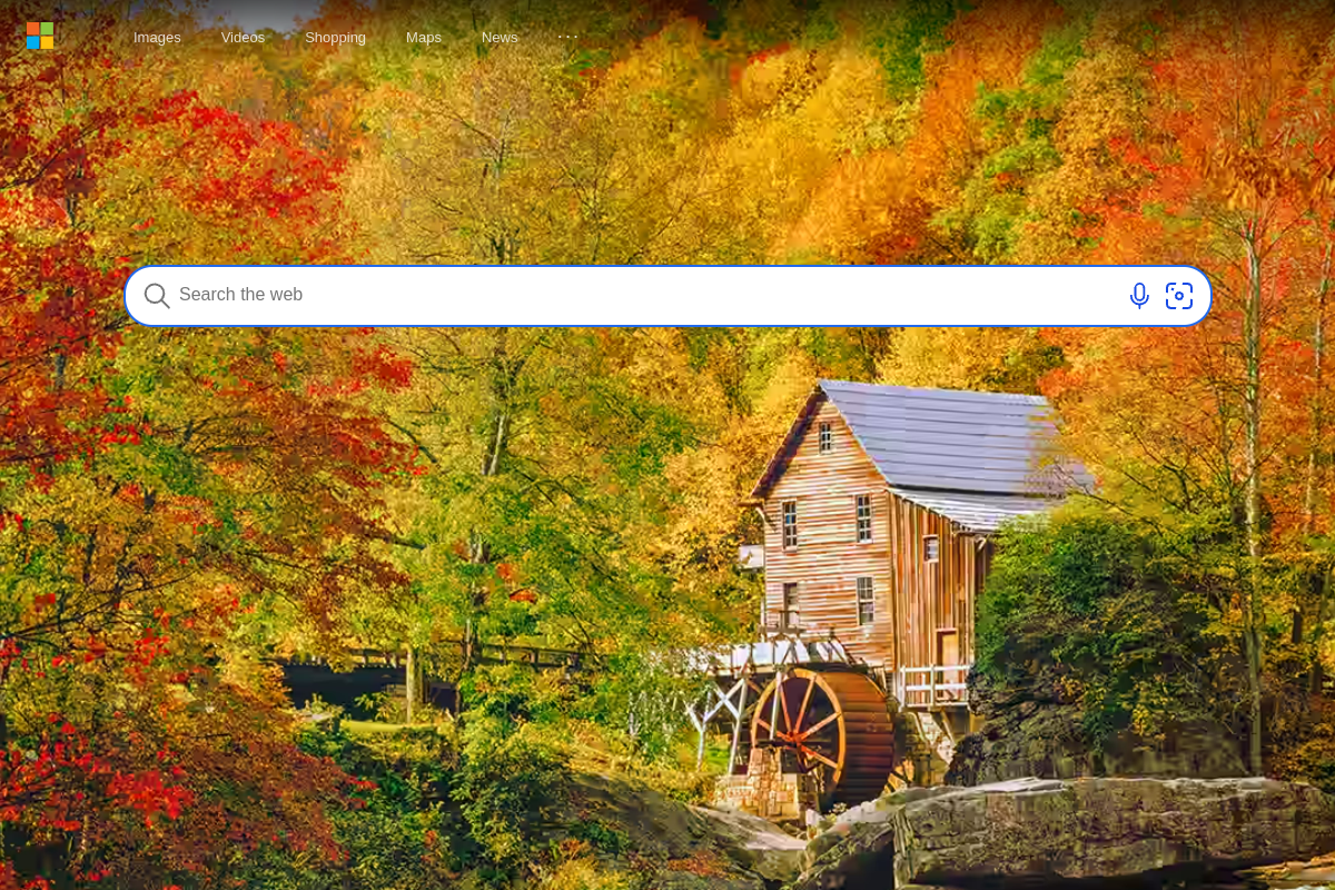 Screenshot of the Bing Create website
