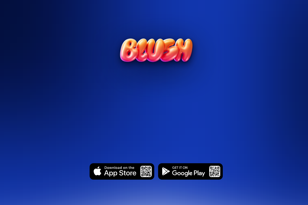 Screenshot of the Blush website