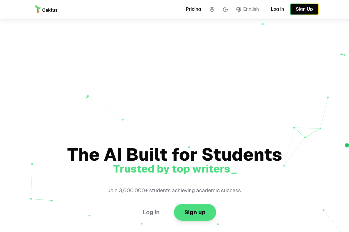 Screenshot of the Caktus website