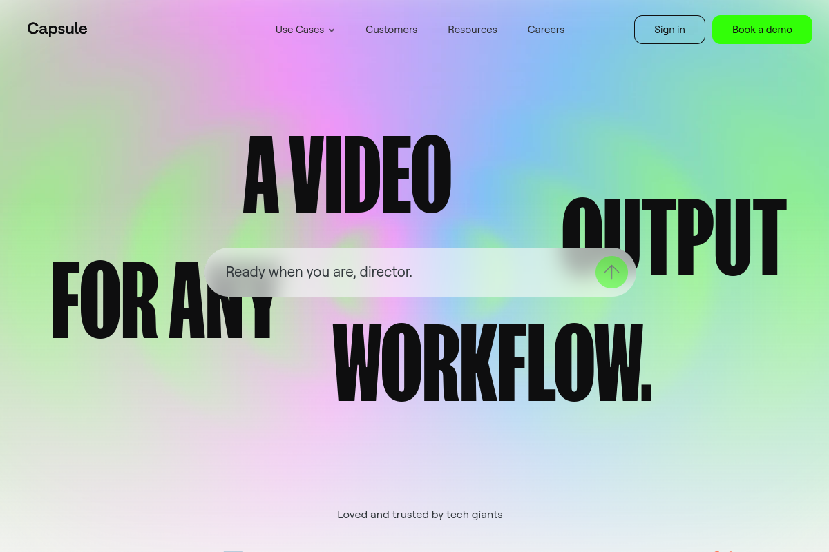 Screenshot of the Capsule website