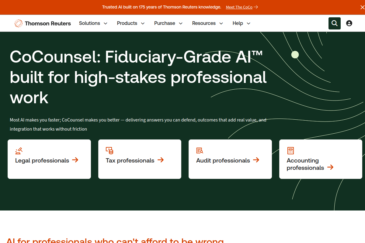 Screenshot of the Casetext website
