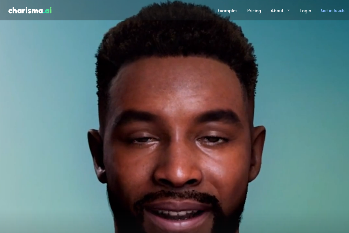 Screenshot of the Charisma AI website