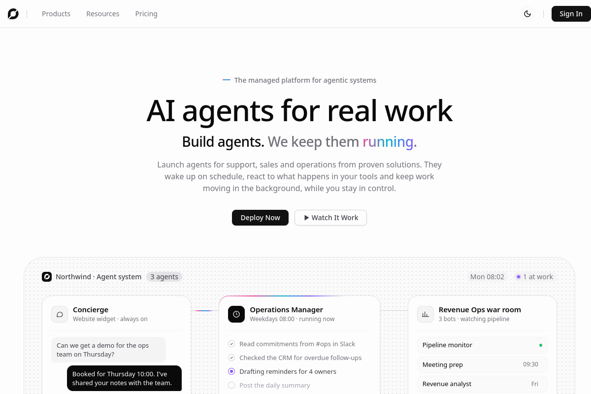 Screenshot of the ChatBotKit website