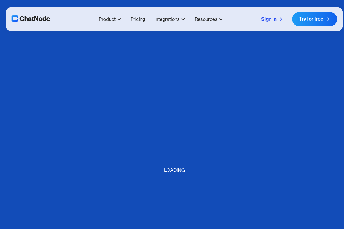 Screenshot of the ChatNode website