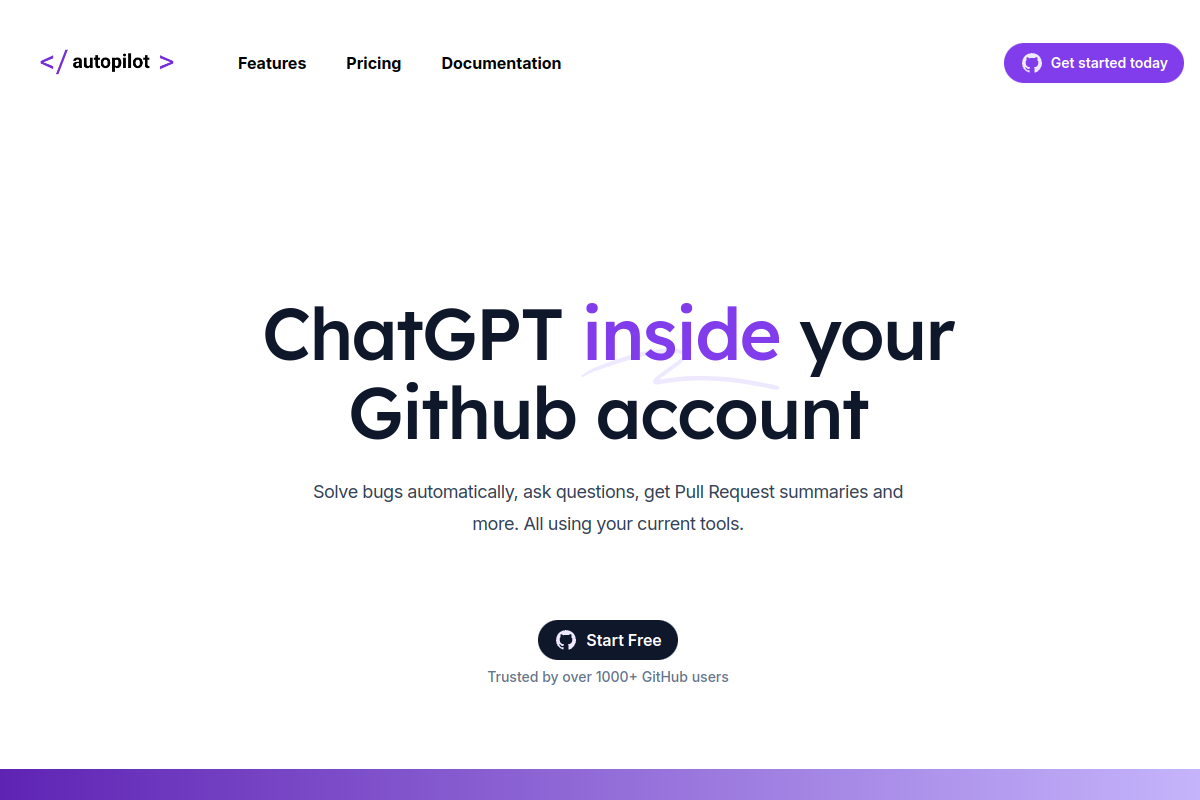 Screenshot of the CodeAutopilot website