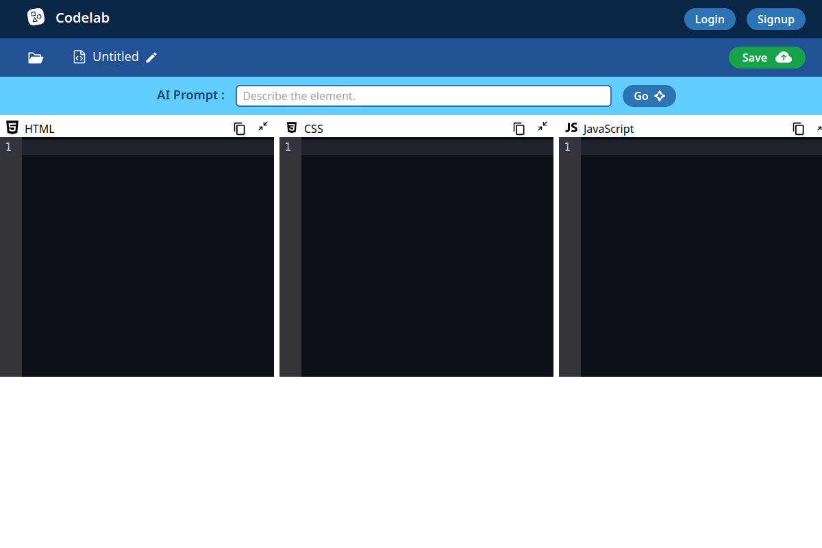 Screenshot of the Codelab website