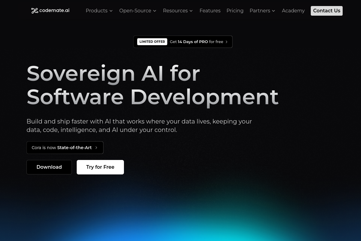 Screenshot of the CodeMate website