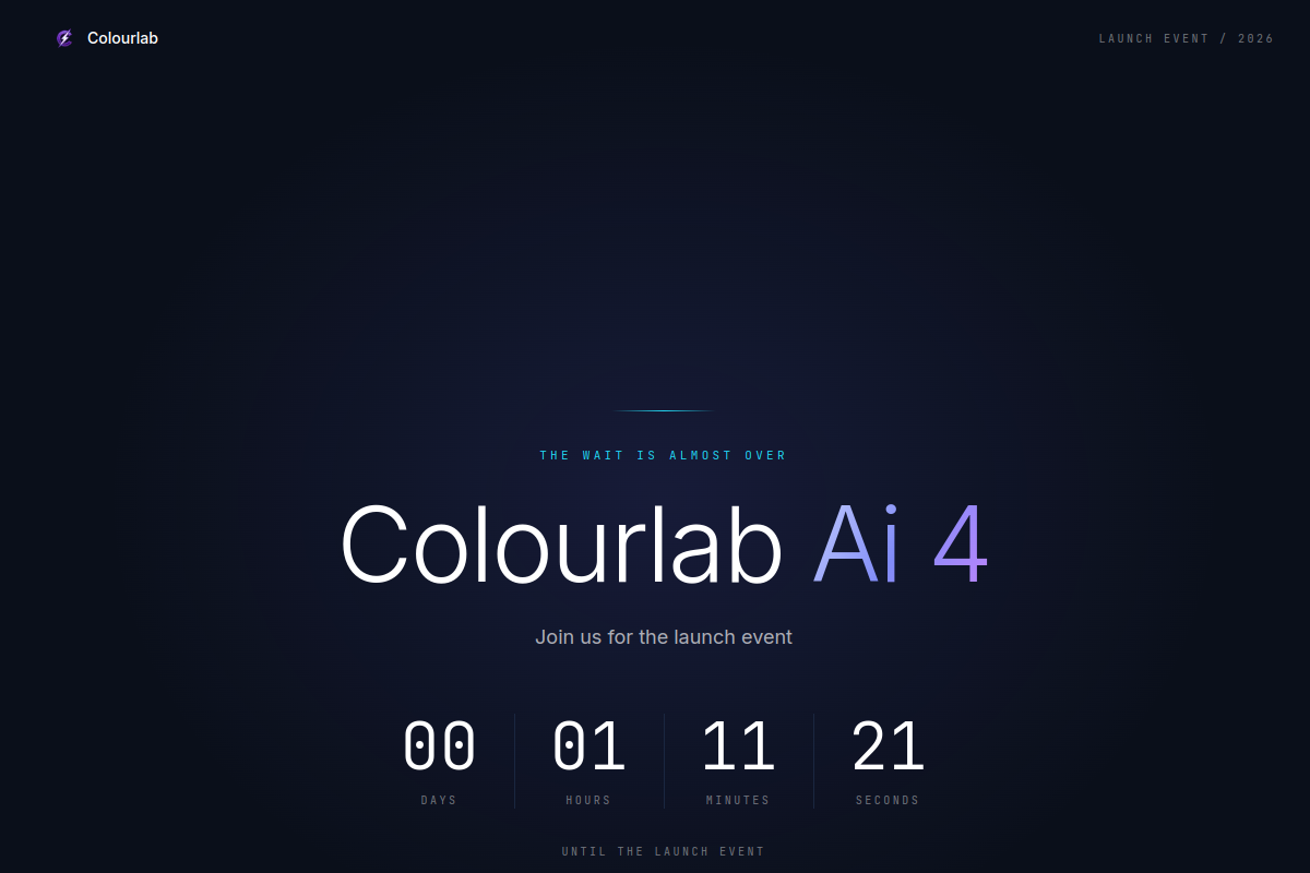 Screenshot of the Colourlab website
