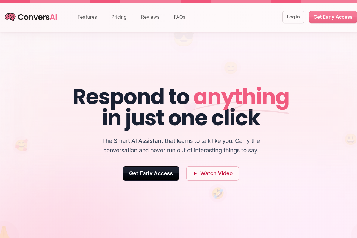 Screenshot of the ConversAI website