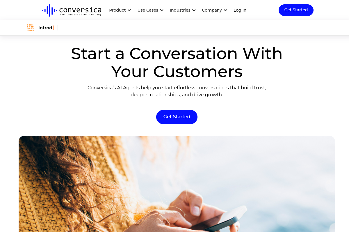 Screenshot of the Conversica website