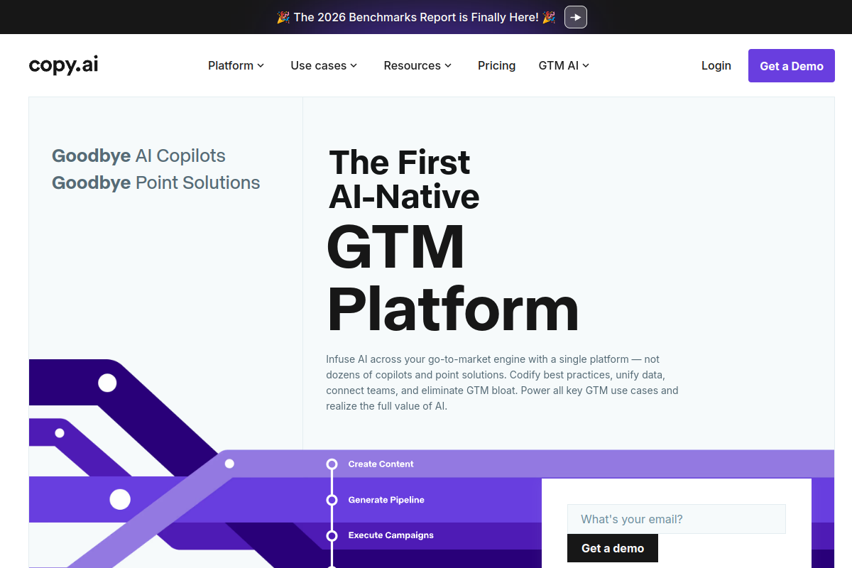 Screenshot of the Copy.ai website