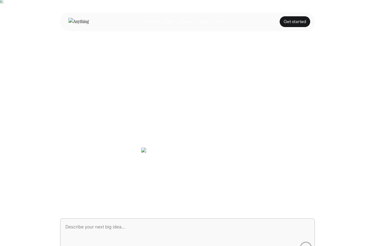 Screenshot of the Create website