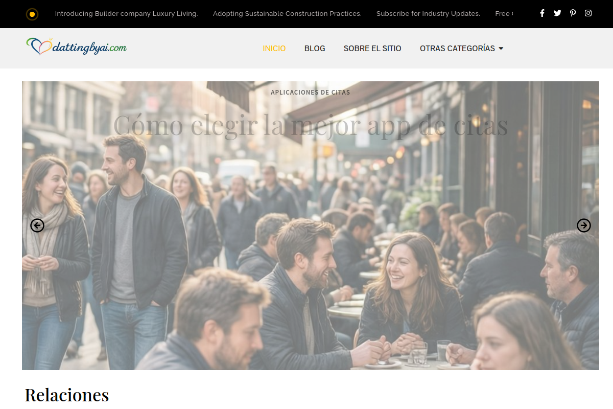 Screenshot of the DatingbyAI website
