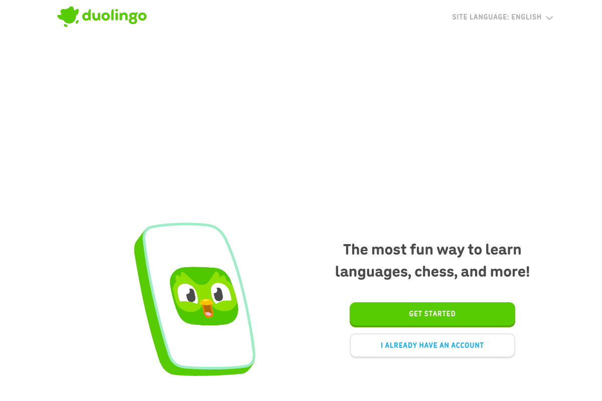 Screenshot of the Duolingo Max website