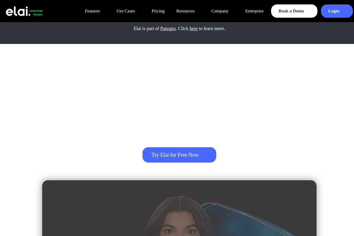 Screenshot of the Elai.io website