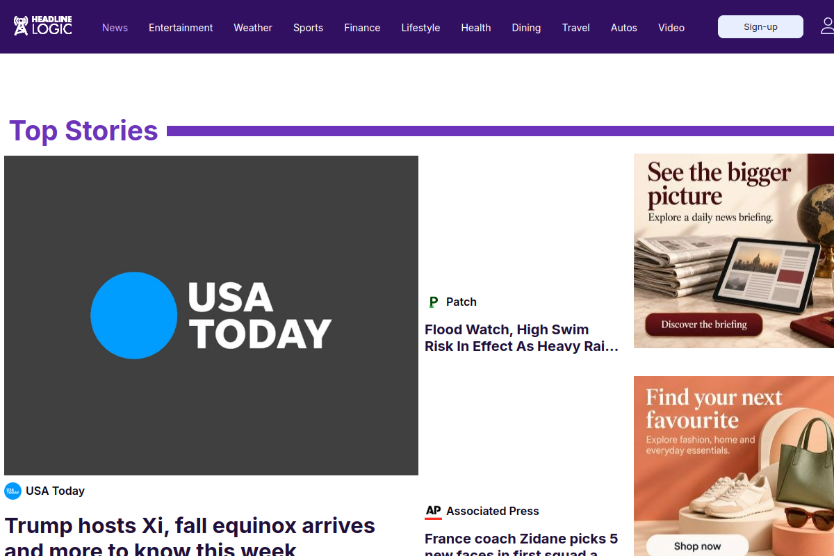 Screenshot of the Favird website