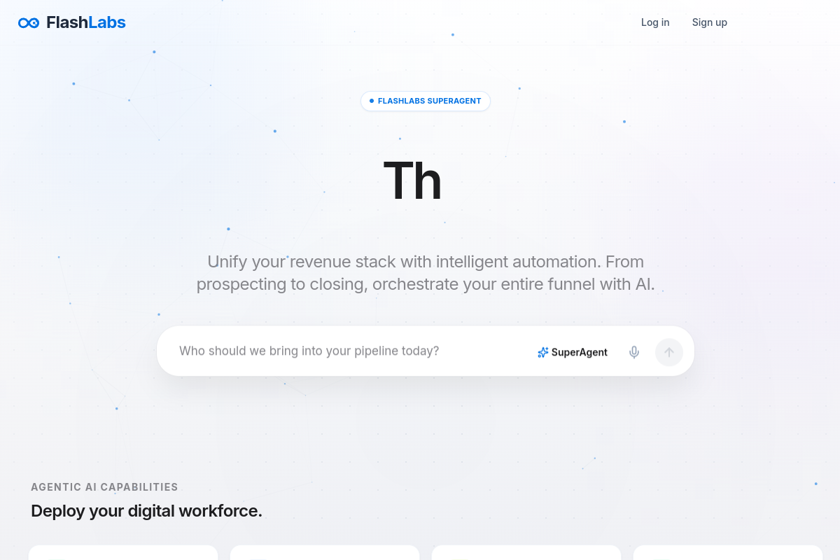 Screenshot of the FlashIntel website