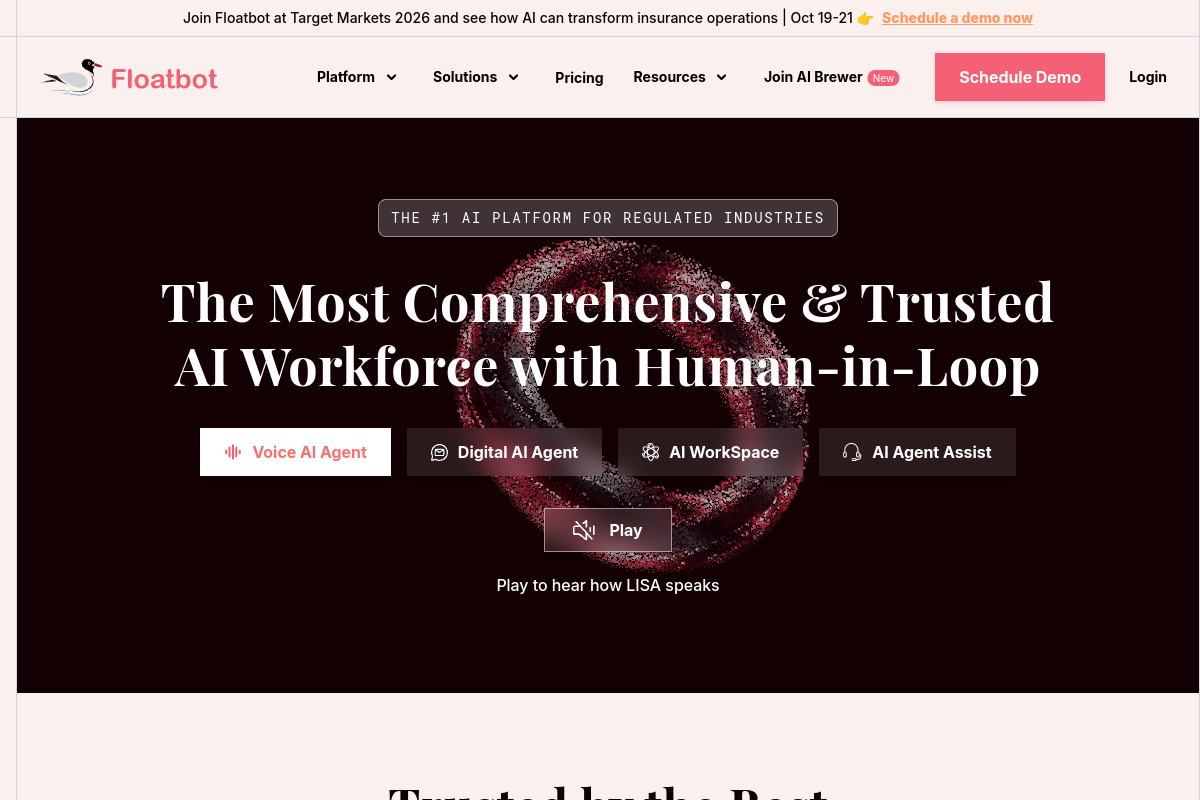 Screenshot of the Agent M website