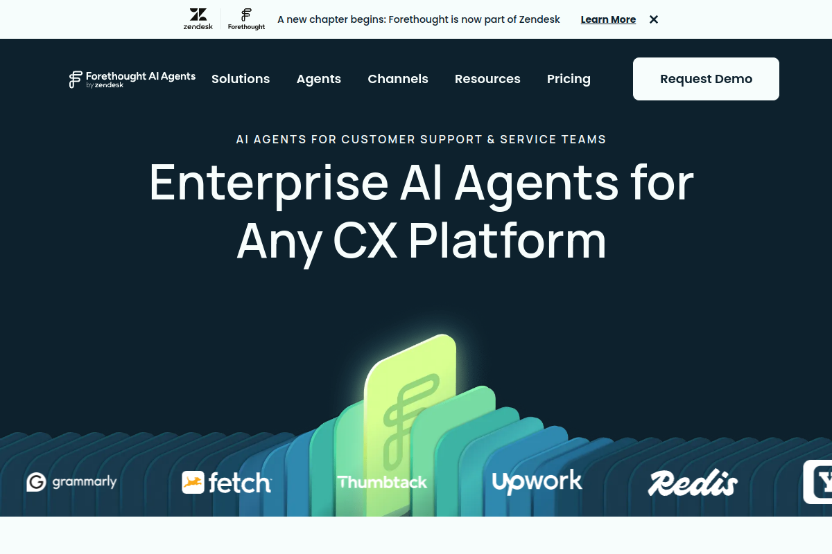 Screenshot of the Forethought website