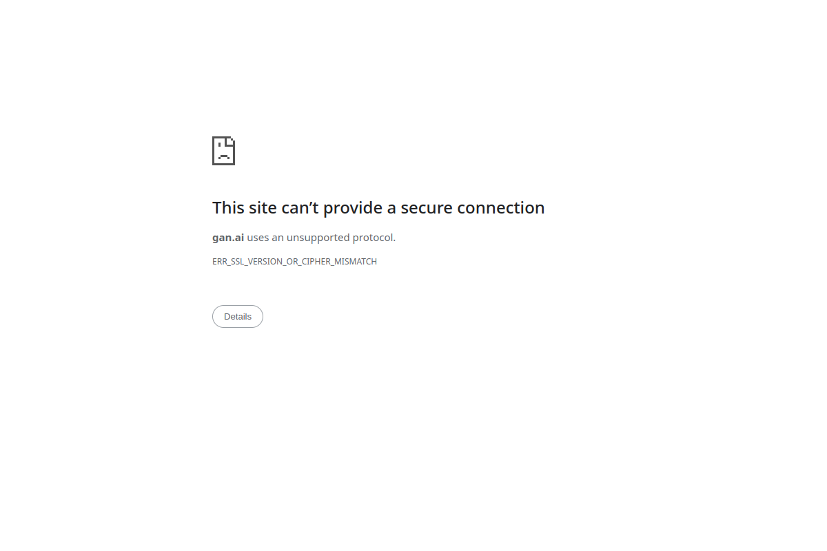 Screenshot of the Gan AI website