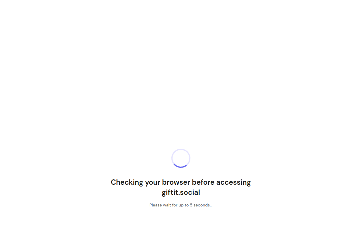 Screenshot of the Giftit website