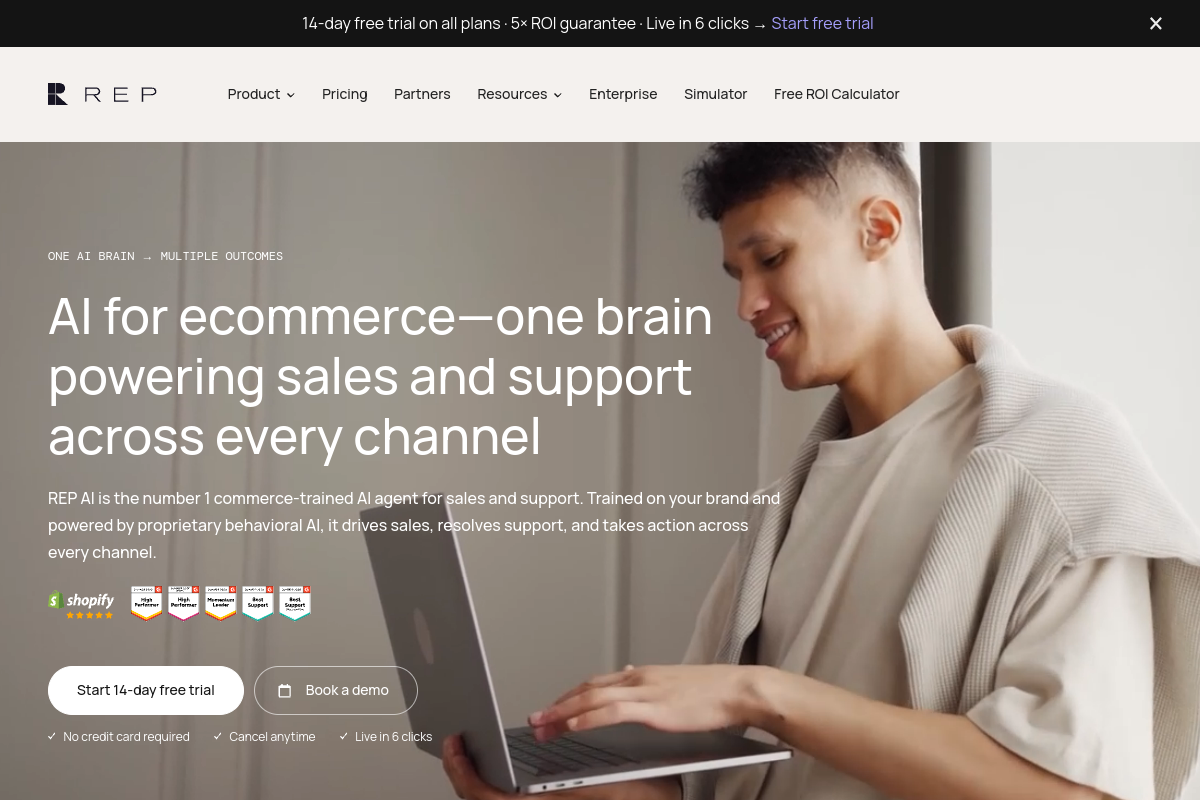 Screenshot of the RepAI website
