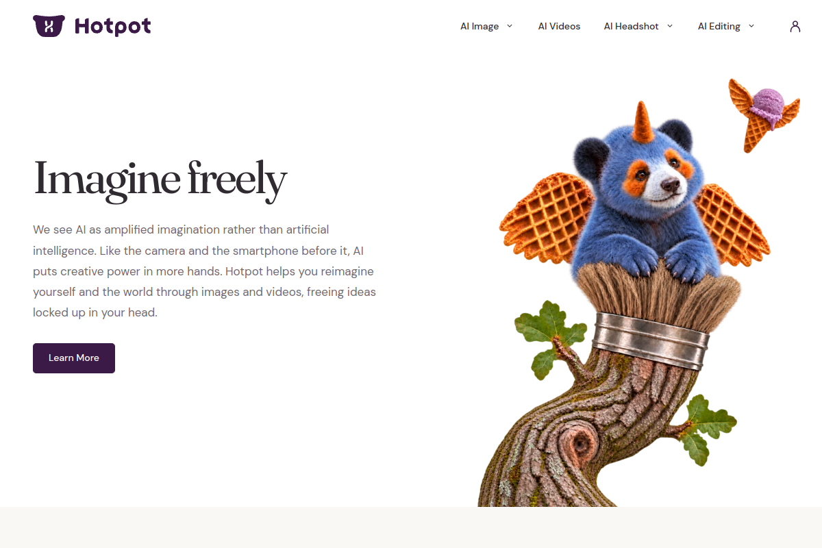 Screenshot of the Hotpot website