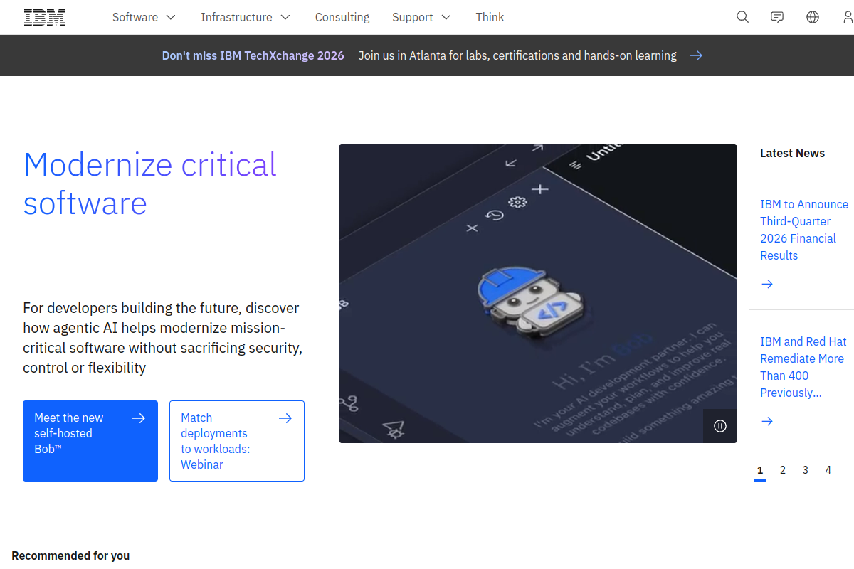 Screenshot of the WatsonX.ai by IBM website