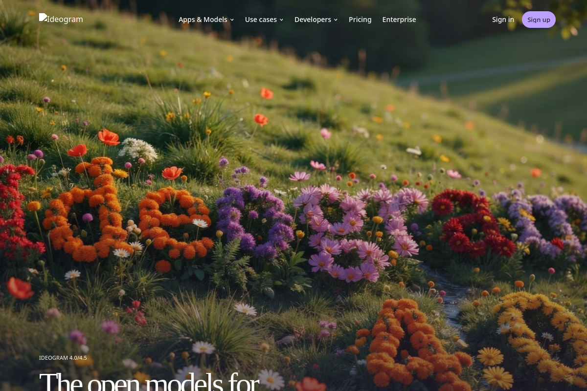 Screenshot of the Ideogram website