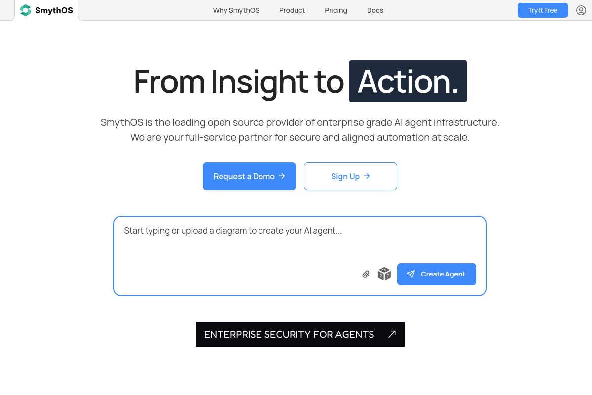 Screenshot of the INK website