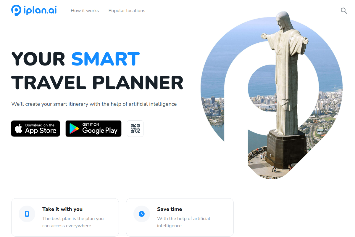 Screenshot of the iplan website