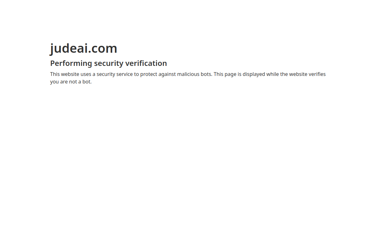 Screenshot of the JudeAI website