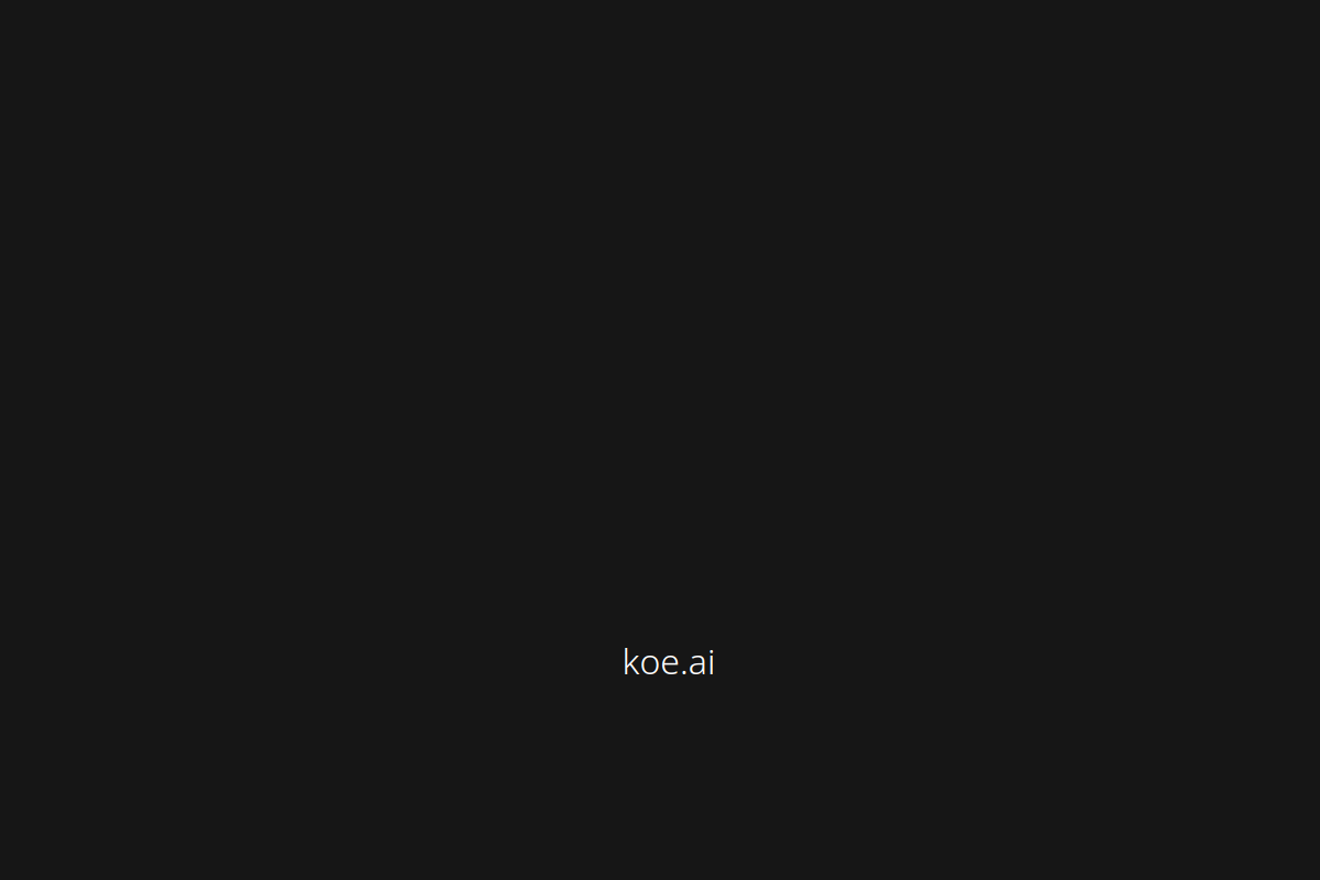 Screenshot of the Koe Recast website