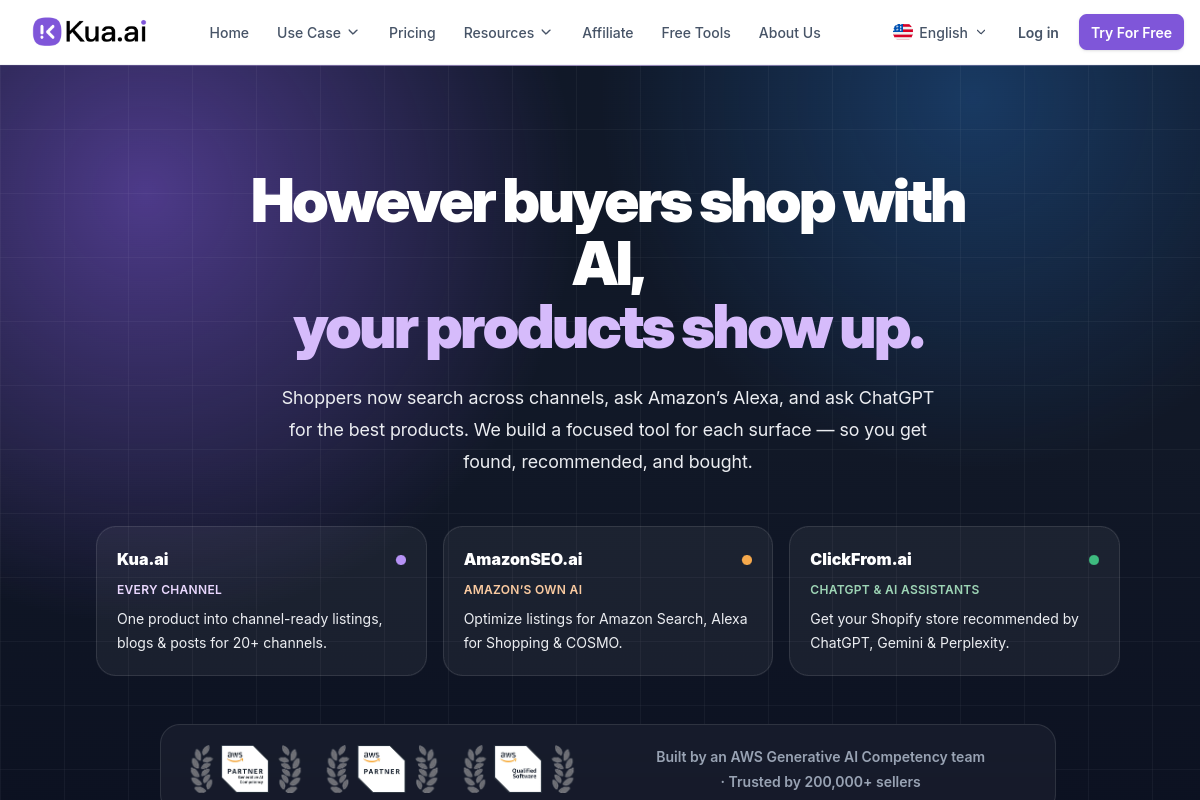 Screenshot of the Kua.ai website