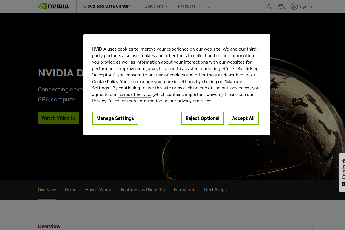Screenshot of the Lepton website