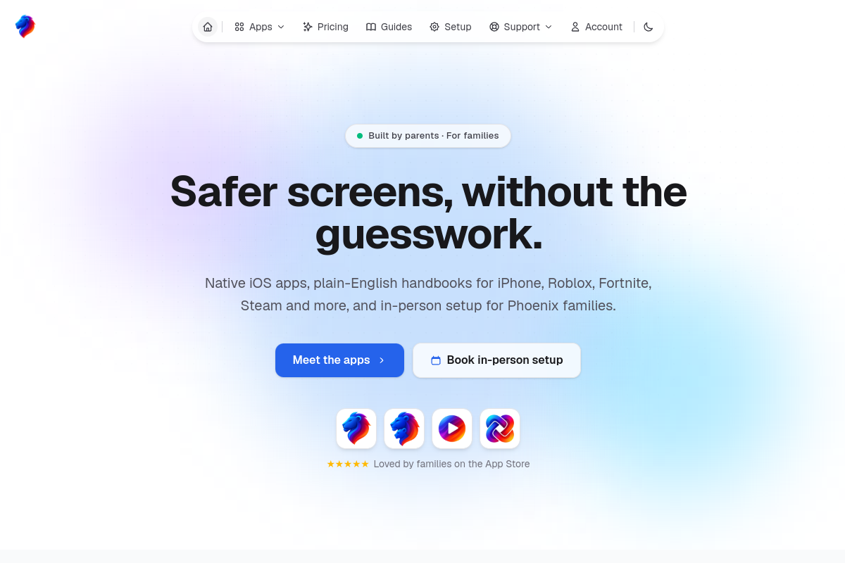 Screenshot of the Lion Browser website