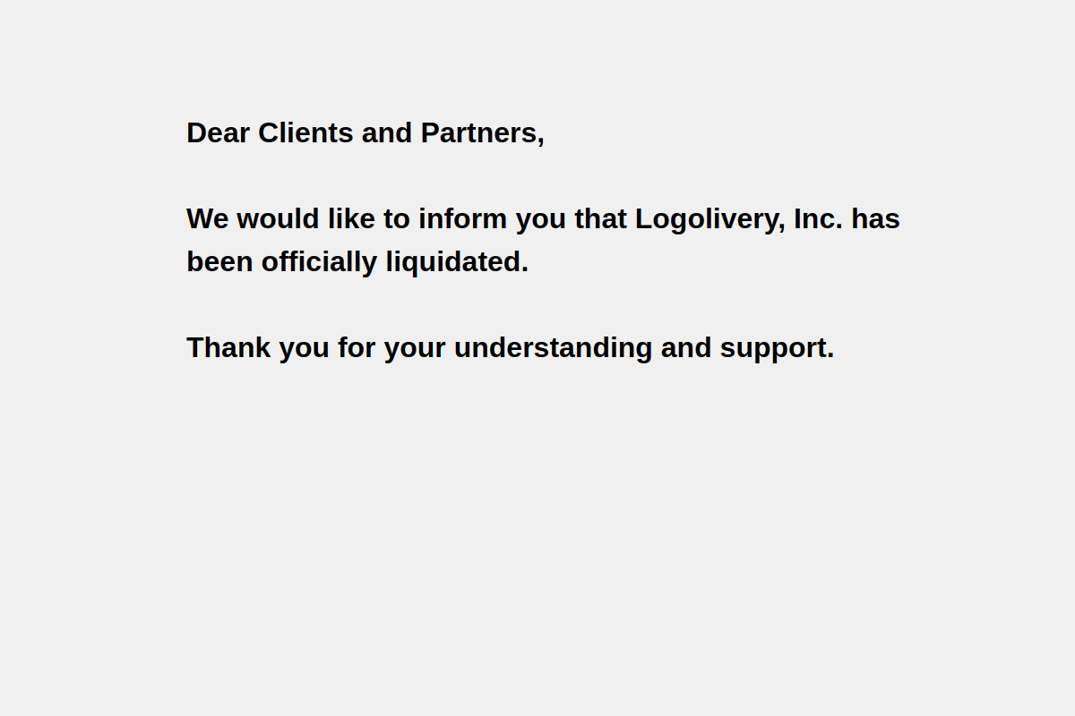 Screenshot of the Logolivery website