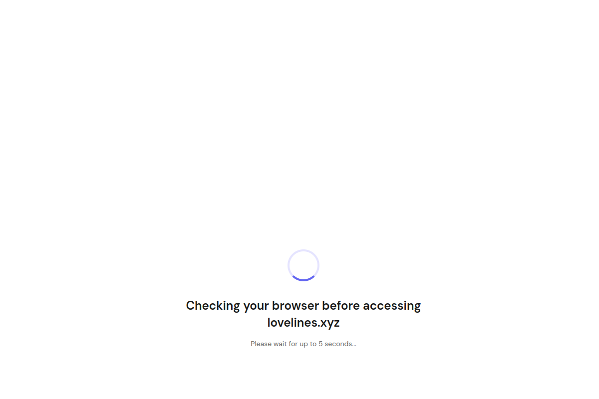 Screenshot of the Lovelines.xyz website