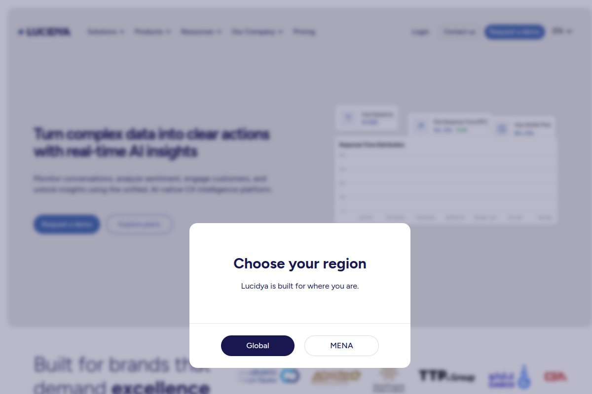 Screenshot of the Lucidya website