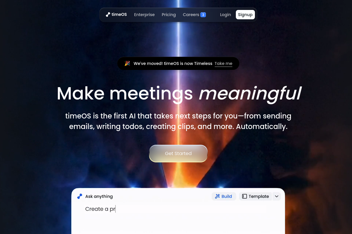 Screenshot of the Magical website