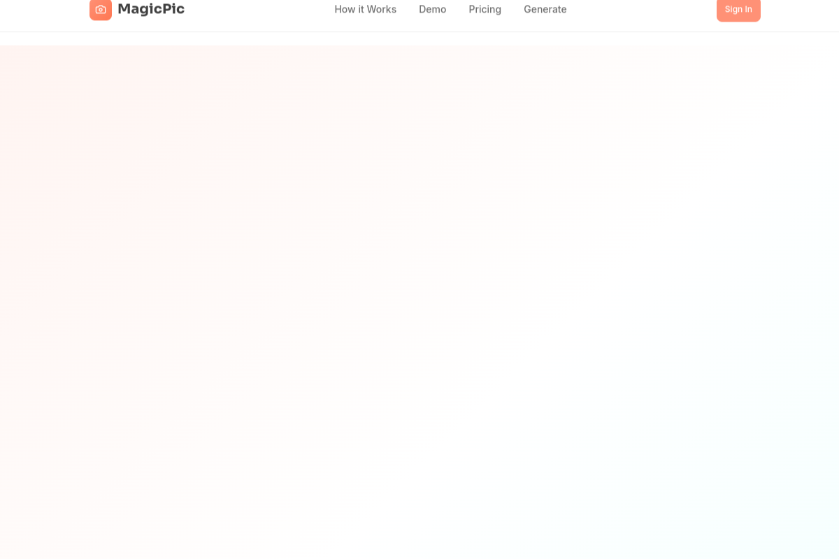 Screenshot of the MagicPic website