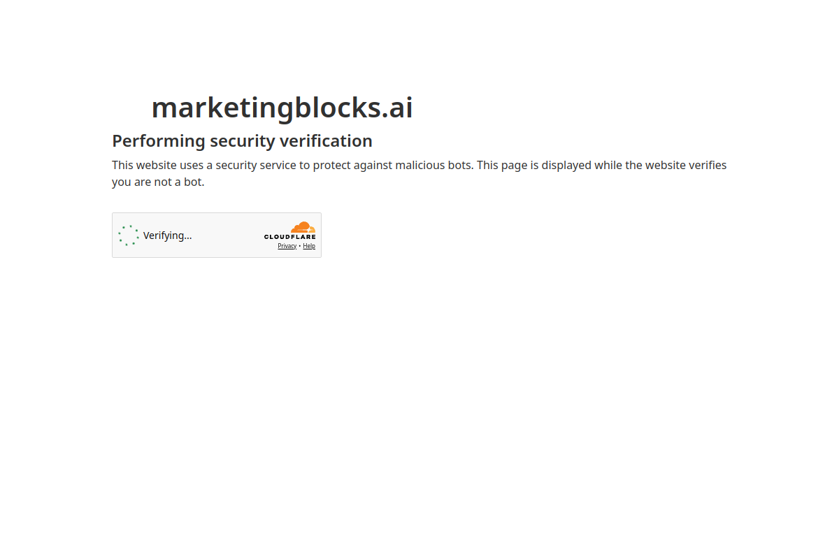 Screenshot of the AI Marketing Assistant website